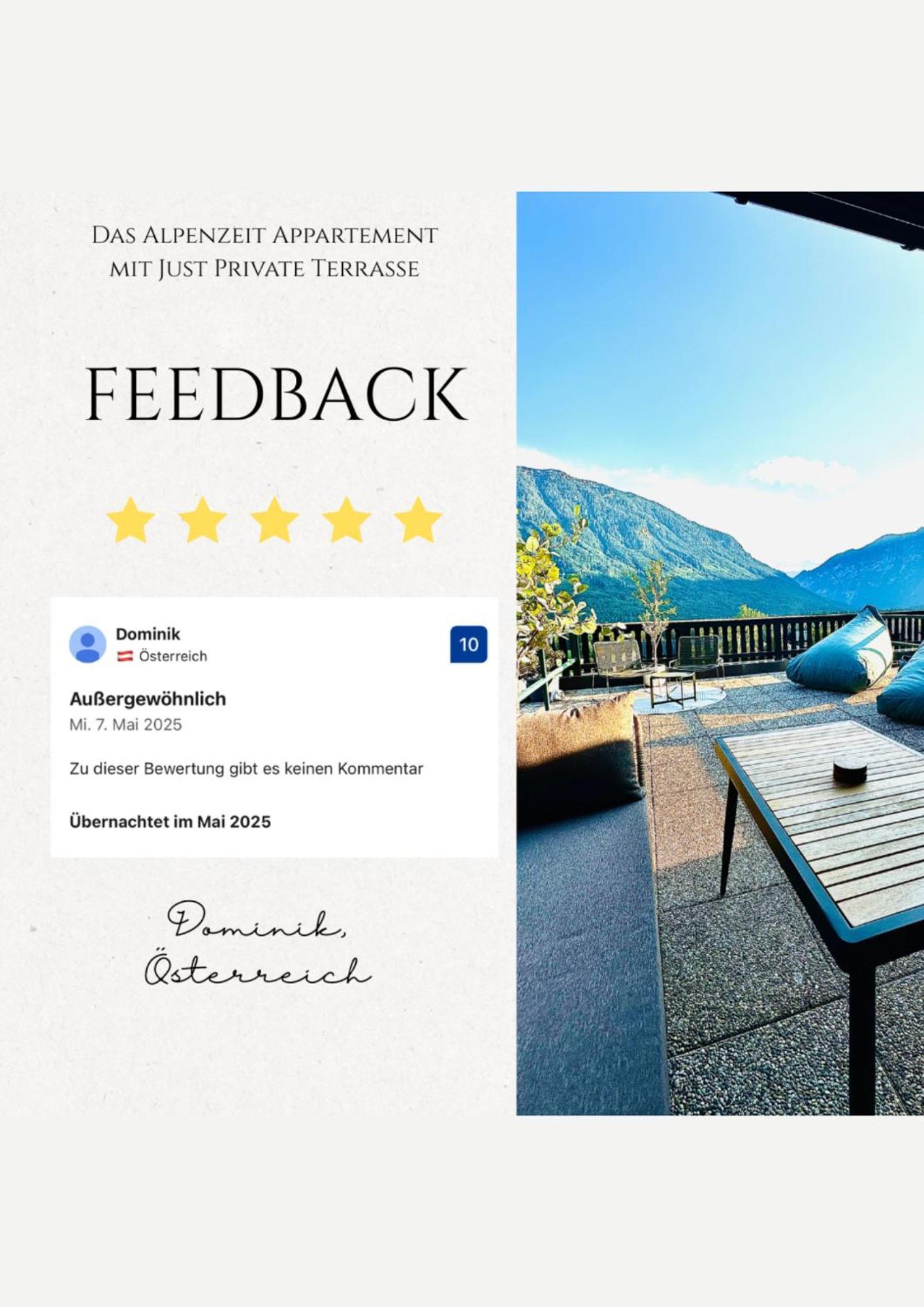 Das Alpenzeit Appartement Mit Just Private Terrasse (Adults Only) Bad Aussee Exterior foto